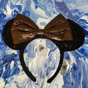 Bronze Bow Sequin Minnie mouse ear Headband Disney